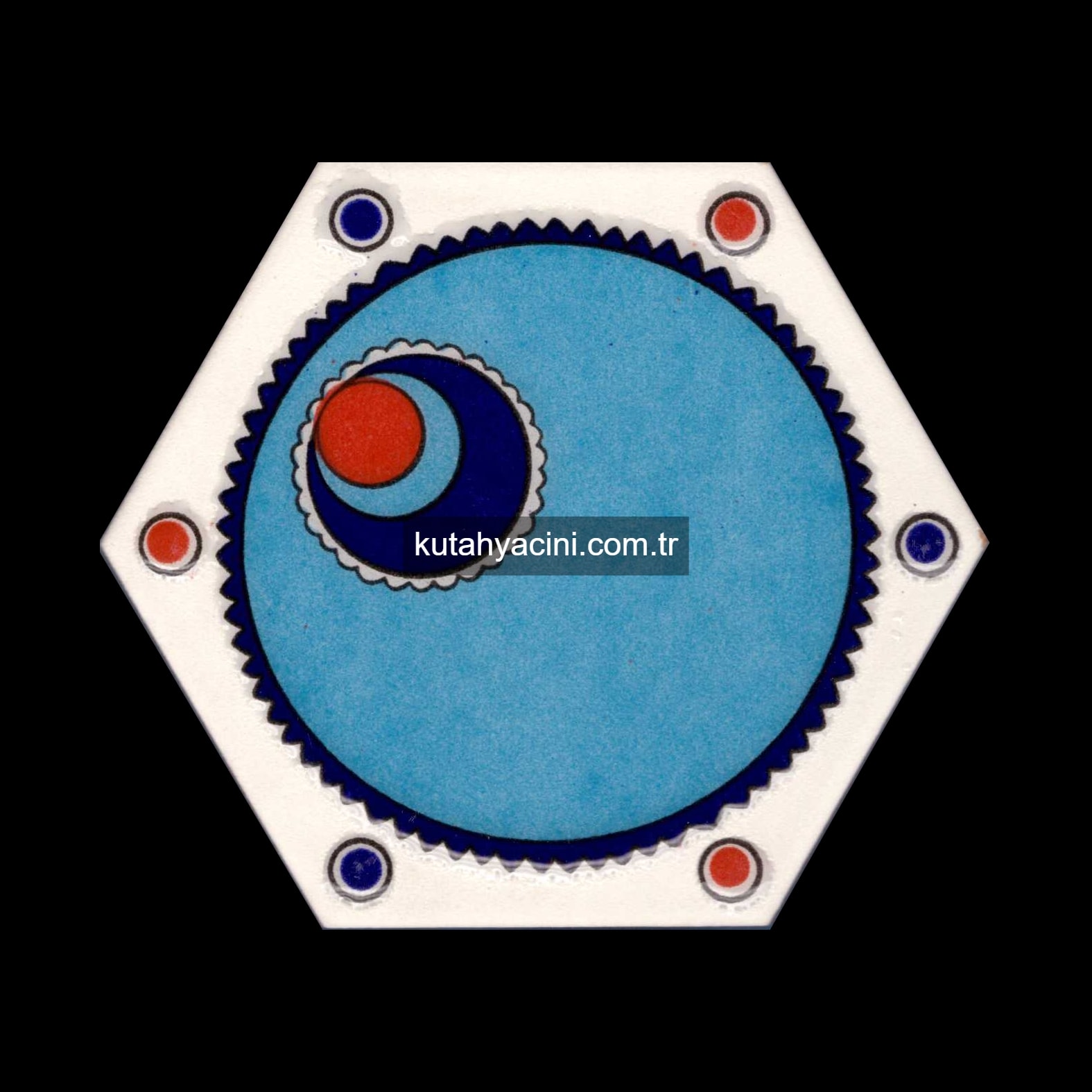 16 cm Altıgen Çini Karolar  A-4